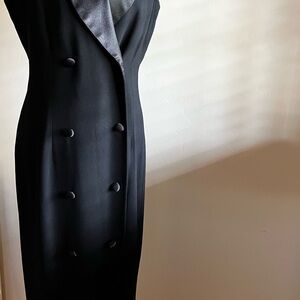 Liz Claiborne Black Double-Breasted Maxi Dress